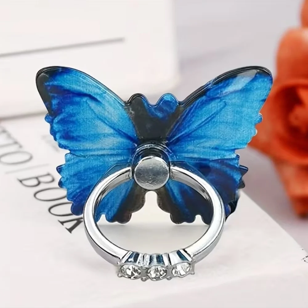 Cellphone Butterfly Diamond Ring Holder Rotates 360 Degrees, Cellphone Stand‎